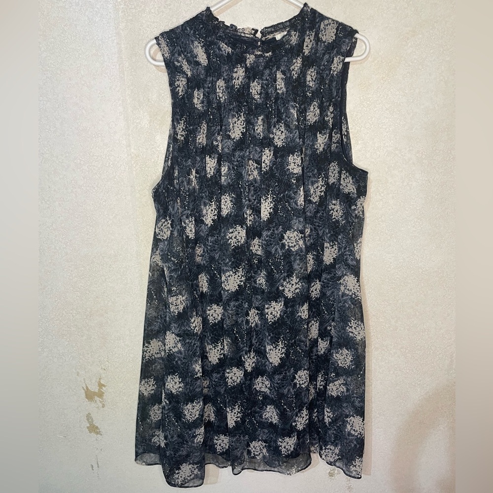 Joie Navy and Beige A-line Dress